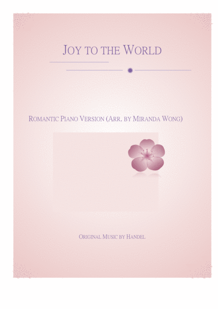 Joy To The World Romantic Christmas Piano Solo Sheet Music