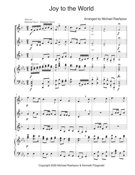 Joy To The World Trumpet Trio With Piano Sheet Music