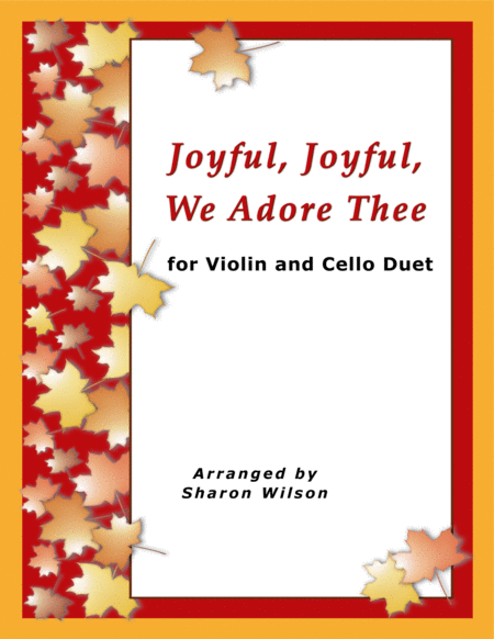 Joyful Joyful We Adore Thee Easy Violin And Cello Duet Sheet Music