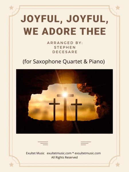 Free Sheet Music Joyful Joyful We Adore Thee For Saxophone Quartet And Piano