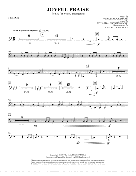 Joyful Praise Tuba 2 Sheet Music