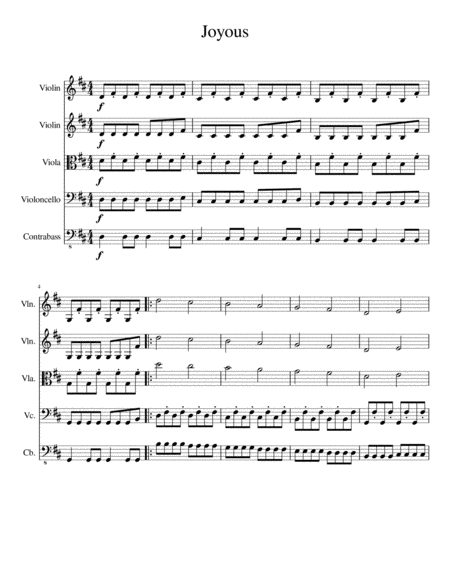 Free Sheet Music Joyous