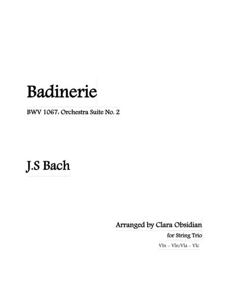 Js Bach Badinerie String Trio 2vln1vlc Or Vlnvlavlc Sheet Music