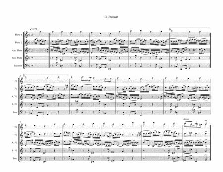 Free Sheet Music Js Bach Durch Adams Fall Ist Ganz Verderbt Arranged For Flute Choir 3 Flutes 3rd Doubling Alto Flute Bass Flute Opt Bassoon Ii Prelude