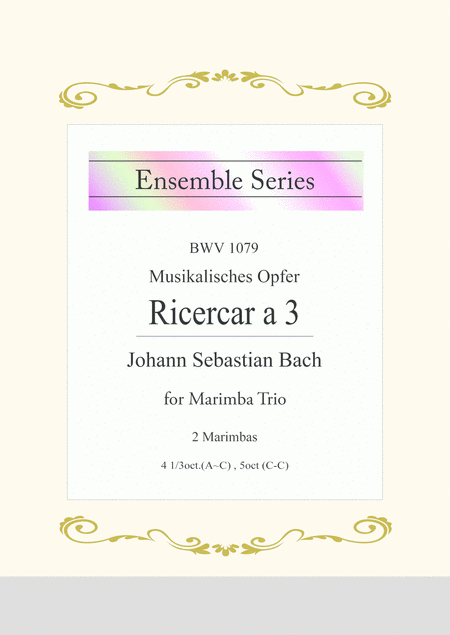 Js Bach Ricercar A 3 Musikalisches Opfer Bwv 1079 Sheet Music