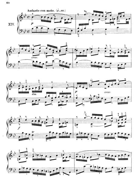 Free Sheet Music Js Bach Sinfonia 14 In B Flat Major Bwv 800 Original Version