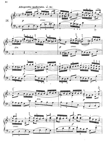 Free Sheet Music Js Bach Sinfonia 4 In D Minor Bwv 790 Original Version