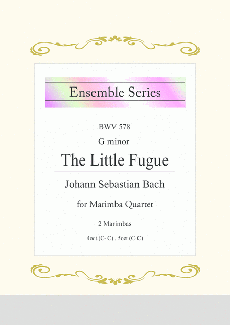 Free Sheet Music Js Bach The Little Fugue In G Minor Bwv578