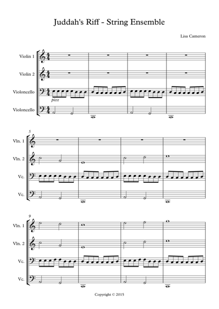 Juddahs Riff String Ensemble Sheet Music