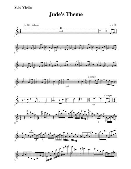 Judes Theme Violin Score Sheet Music