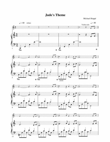 Free Sheet Music Judes Theme