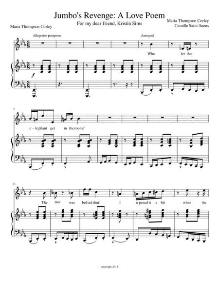 Jumbos Revenge From Grasping Water Sheet Music