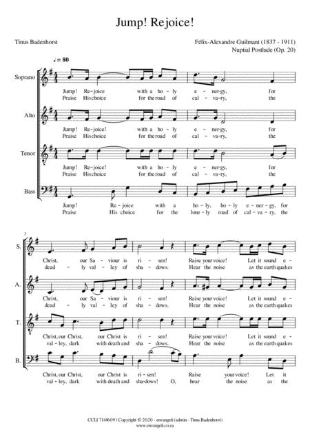 Jump Rejoice Satb In G Major Sheet Music