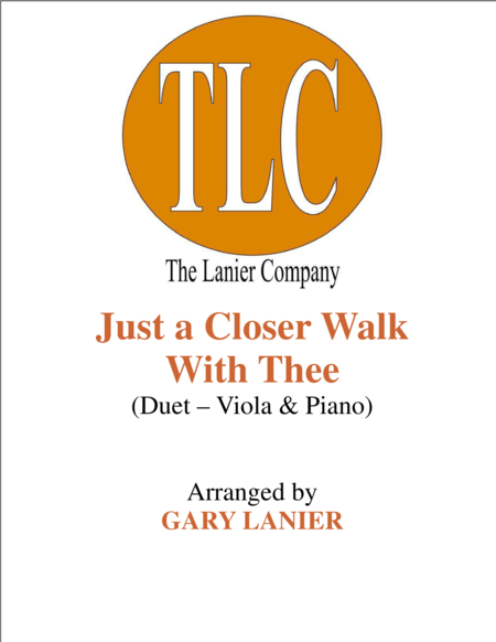 Just A Closer Walk With Thee Duet Viola And Piano Score And Parts Sheet Music