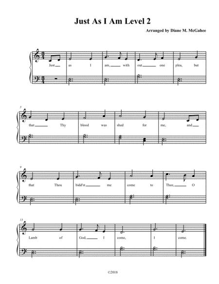 Free Sheet Music Just As I Am Traditional