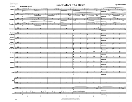 Just Before The Dawn Full Score Sheet Music