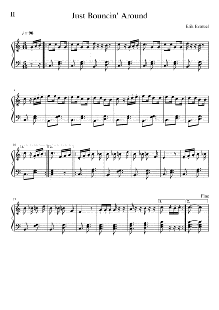 Free Sheet Music Just Bouncing Around