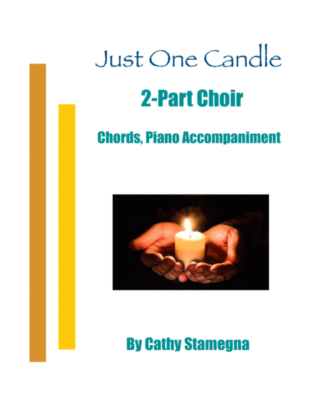 Just One Candle 2 Part Choir Chords Piano Accompaniment Sheet Music