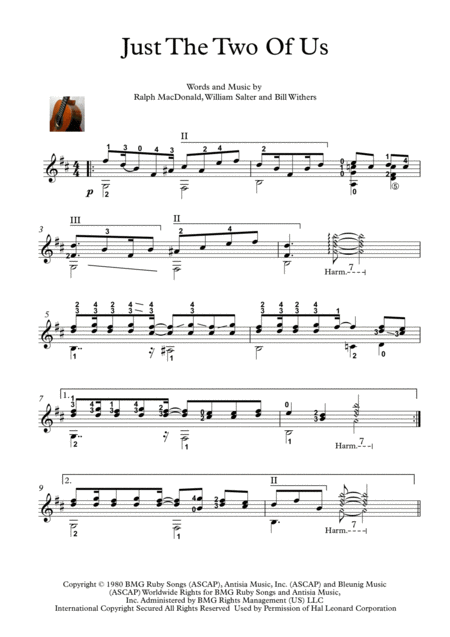 Just The Two Of Us Fingerstyle Guitar Sheet Music