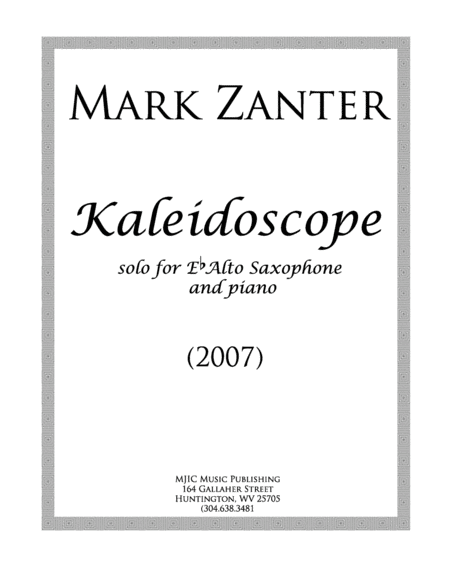 Free Sheet Music Kaleidoscope 2007 For Alto Saxophone And Piano