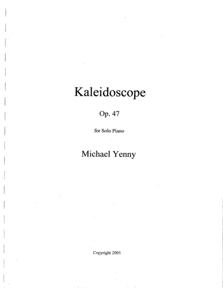 Free Sheet Music Kaleidoscope Op 47
