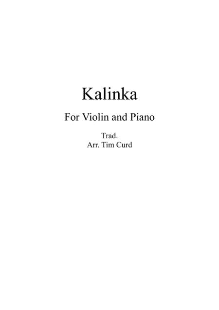 Kalinka For Solo Violin And Piano Sheet Music