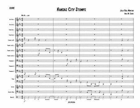 Free Sheet Music Kansas City Stomps Score