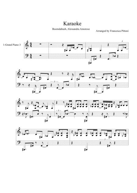 Karaoke By Boomdabash Alessandra Amoroso Sheet Music