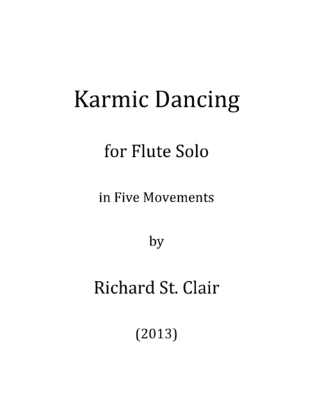 Free Sheet Music Karmic Dancing For Solo Flute