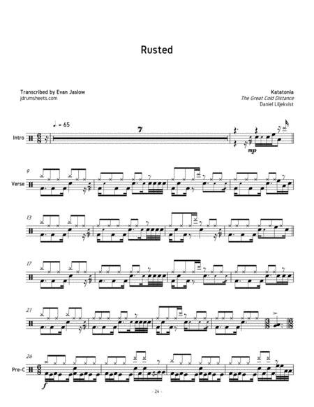 Katatonia Rusted Sheet Music