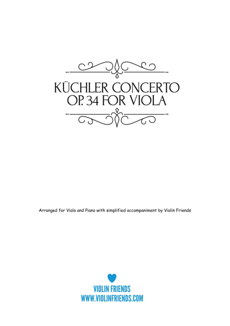 Free Sheet Music Kchler Concerto Op 34 For Viola And Piano