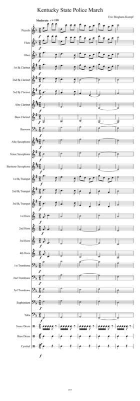 Kentucky State Police March Sheet Music