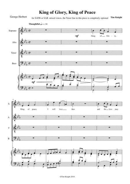 King Of Glory Sheet Music