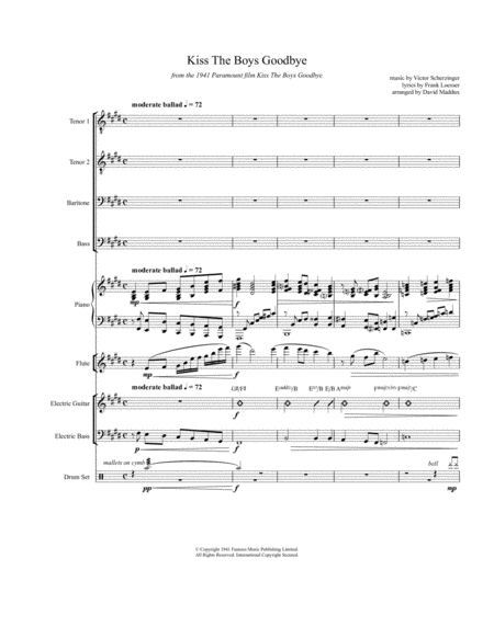 Kiss The Boys Goodbye Sheet Music