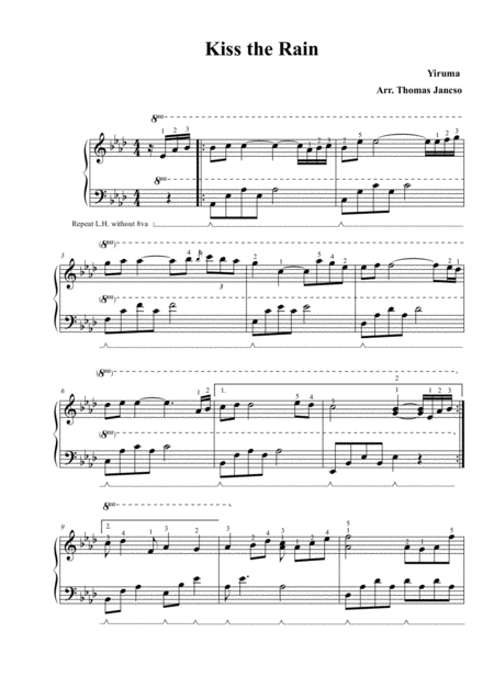 Kiss The Rain Sheet Music