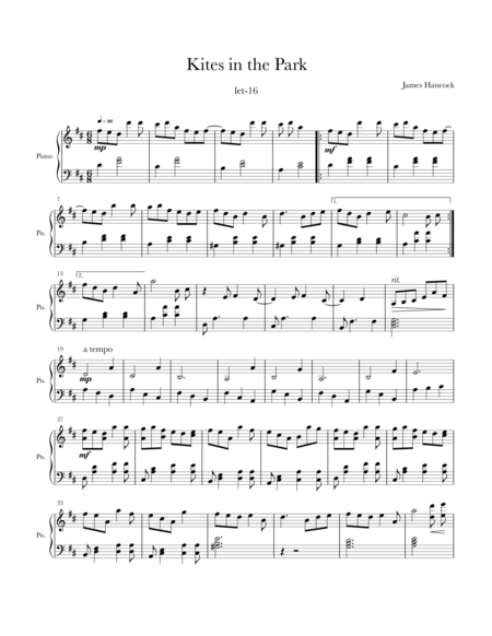 Kites In The Park Sheet Music