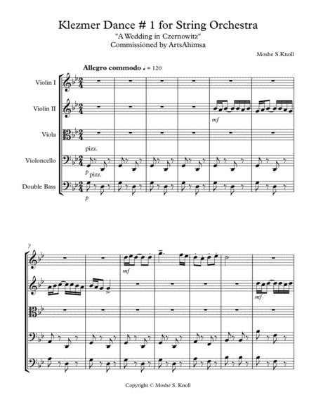 Klezmer Dance 1 In G Minor For String Orchestra Sheet Music