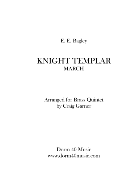 Free Sheet Music Knight Templar March