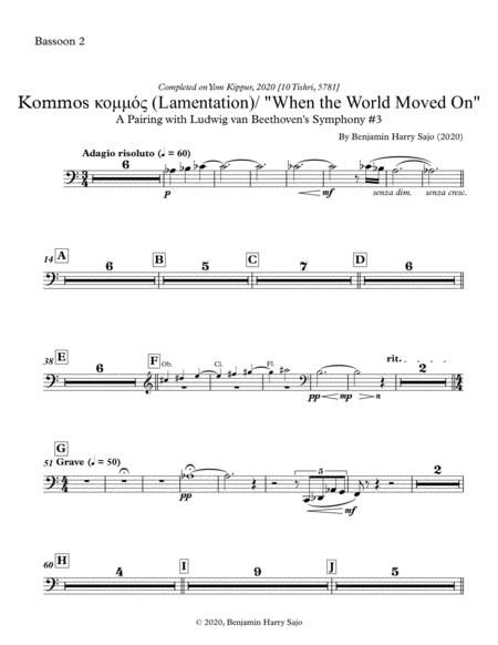 Kommos Lamentation When The World Moved On Bassoon 2 Sheet Music