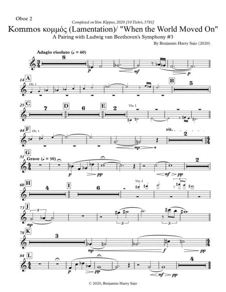 Kommos Lamentation When The World Moved On Oboe 2 Sheet Music