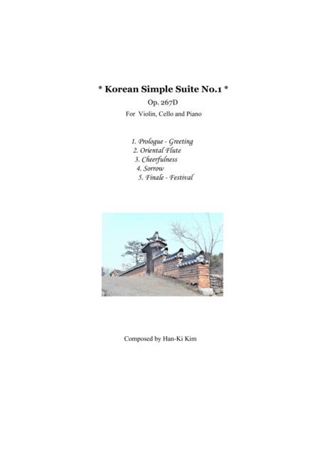 Free Sheet Music Korean Simple Suite No 1 For Violin Cello And Piano
