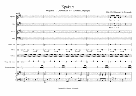 Kpakara African Sheet Music