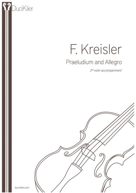 Free Sheet Music Kreisler Praeludium And Allegro 2nd Violin Accompaniment