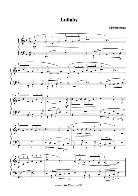 Free Sheet Music Krinberger Lullaby Icanpiano Style