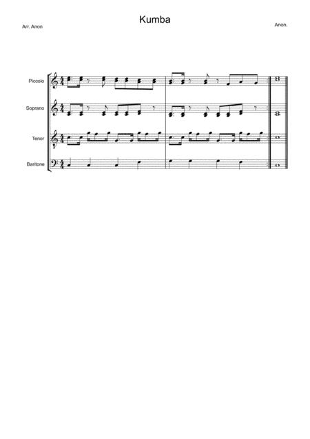 Free Sheet Music Kumba Arr Colleen Hart