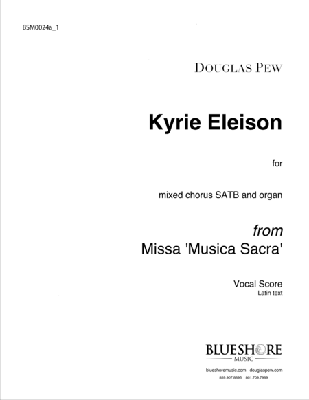 Free Sheet Music Kyrie Eleison Satb And Organ