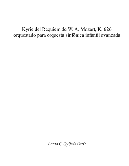 Kyrie From W A Mozarts Requiem K 626 Score Parts Sheet Music