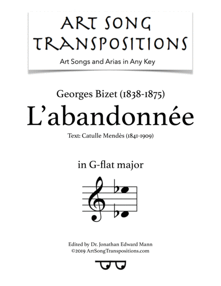 L Abandonne G Flat Major Sheet Music