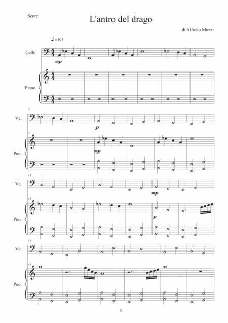 Free Sheet Music L Antro Del Drago