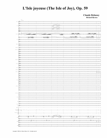 L Isle Joyeuse The Isle Of Joy Symphonic Band Sheet Music